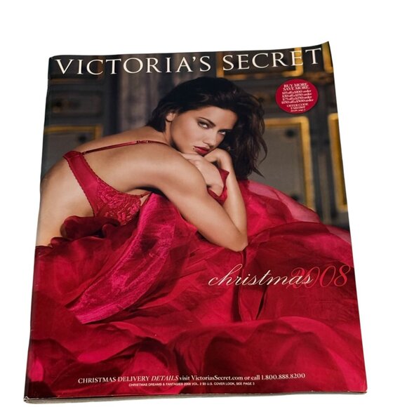 Victoria's Secret 2008 Adriana Lima Christmas Catalog Magazine Mint Condition - Picture 1 of 6